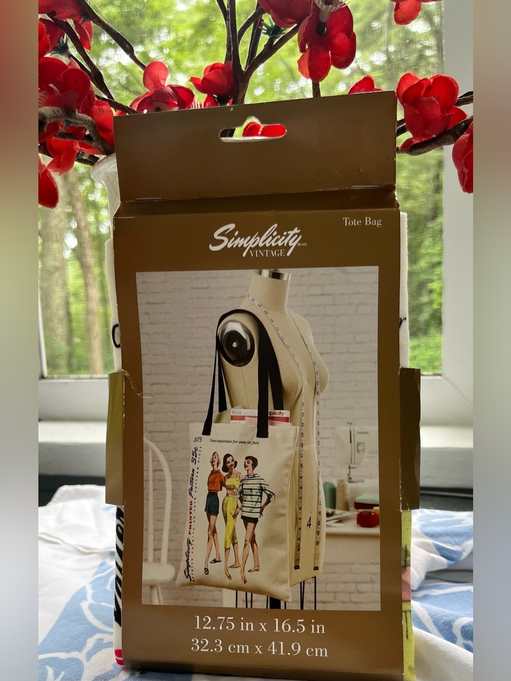 Simplicity Vintage Pattern Tote Bag New In Package Sewing Pattern #2075